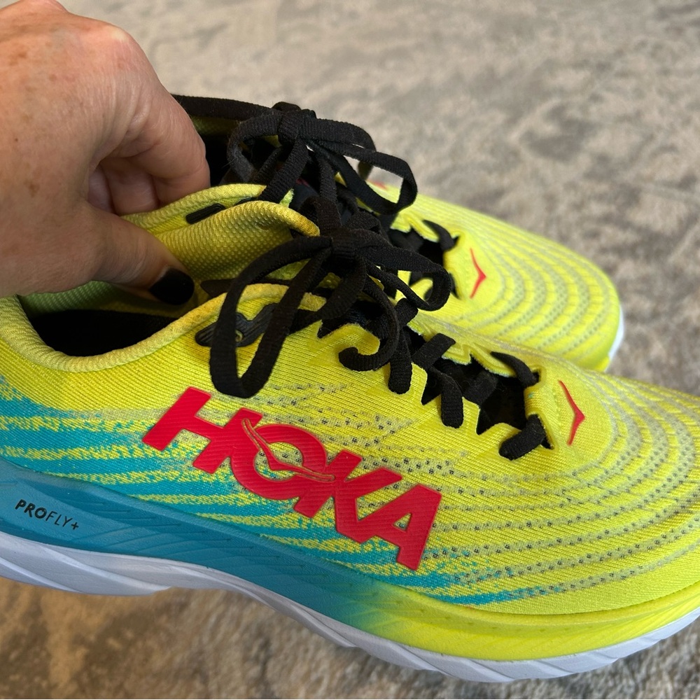 Hoka One One ProFly+ Vibrant Yellow Running Shoes Size 8 - Picture 11 of 11